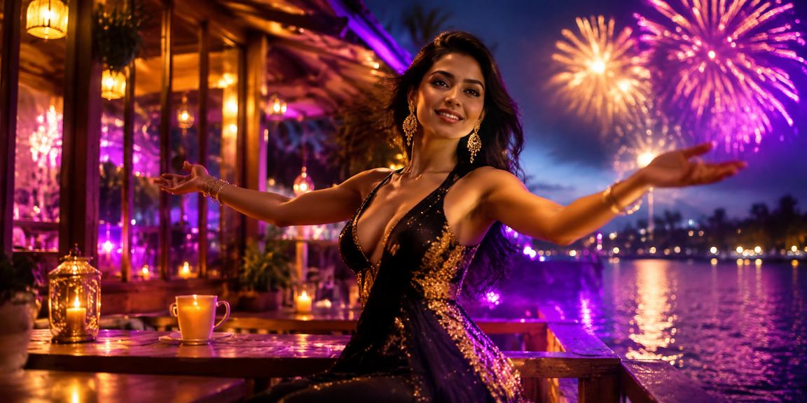 Kerala cityscape with neon lights symbolizing casino app excitement